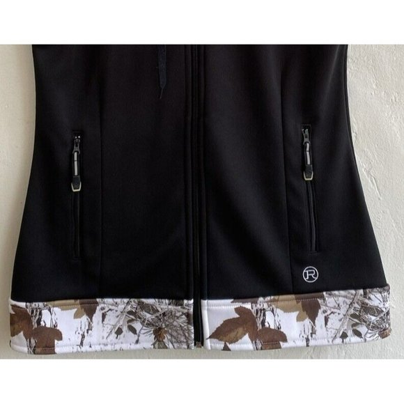 COPY - Roper Full Zip Hoodie Vest Black Camo Small Jacket Pockets Sleeveless Lo… - Picture 3 of 9